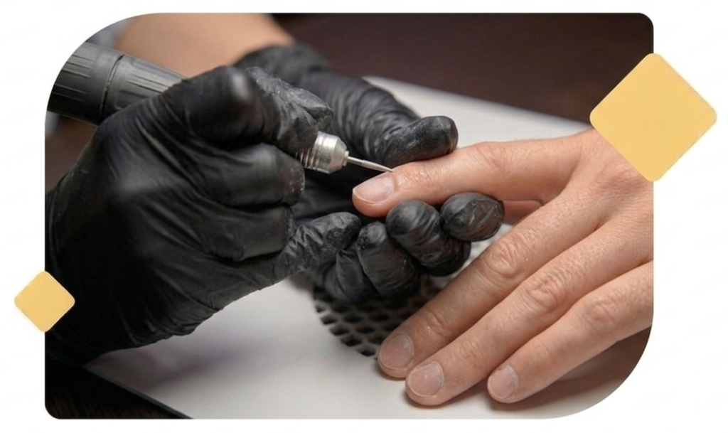Professional acrylic nail extensions and manicure at Polaris Nail Bar